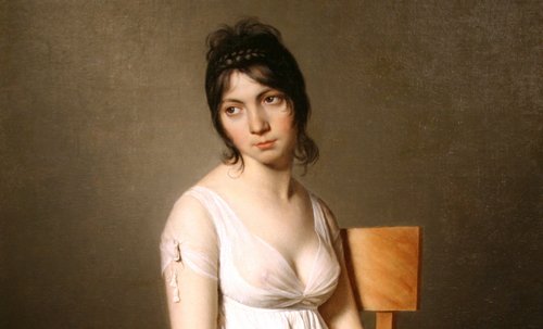 portrait d'une jeune femme en blanc - détail tableau sur la couverture du livre d'Ottessa Moshfegh